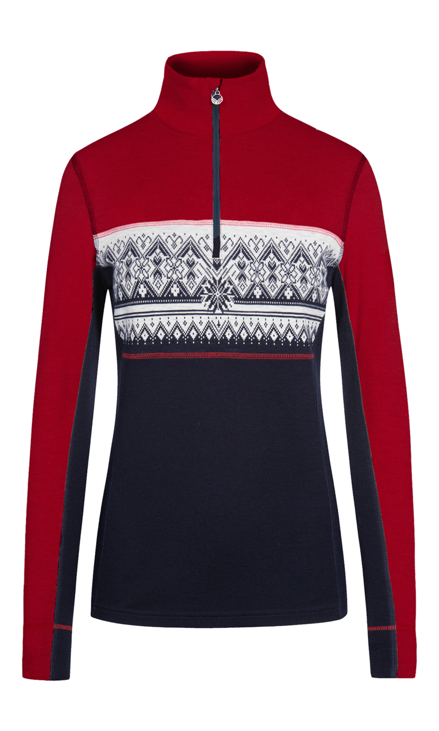Dale of Norway - Moritz Basic (Ladies), Colour: Raspberry Off White (B), Size: S, Style: Half Zip