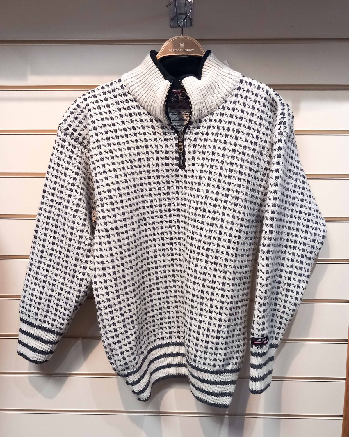 Norwool - Islender Half Zip (102F), Colour: Off White (151), Size: XXS, Style: Half Zip