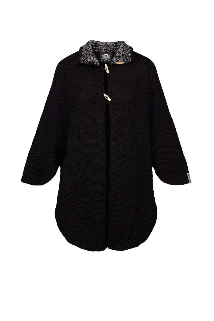 Norlender - Birgit Poncho (605), Colour: Black, Size: One, Style: Poncho