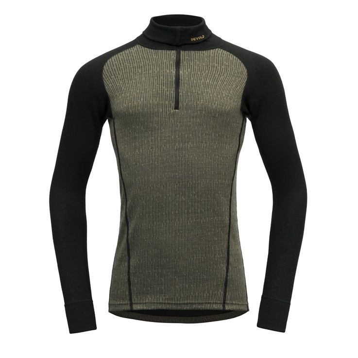 Devold - Duo Active Zip Neck (Mens) - 205 g/m2, Colour: Lichen/Caviar, Size: S, Style: Base Layer