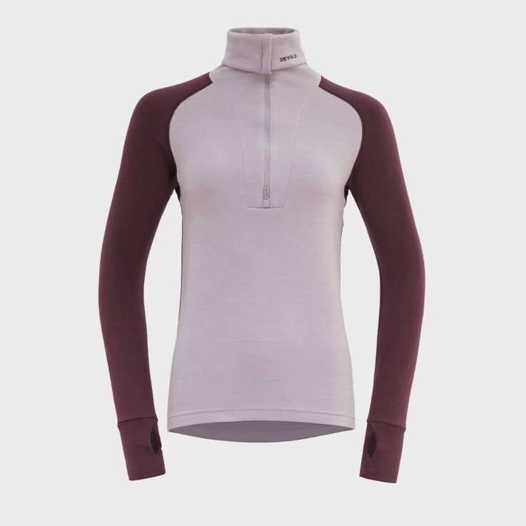 Devold - Expedition Silk Zip Neck (Ladies) - 235 g/m2, Colour: Port/Orchid, Size: XS, Style: Base Layer