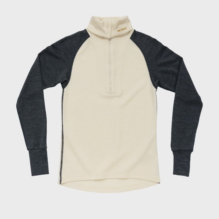 Devold - Expedition Silk Zip Neck (Ladies) - 235 g/m2, Colour: Ink/Off White, Size: XS, Style: Base Layer