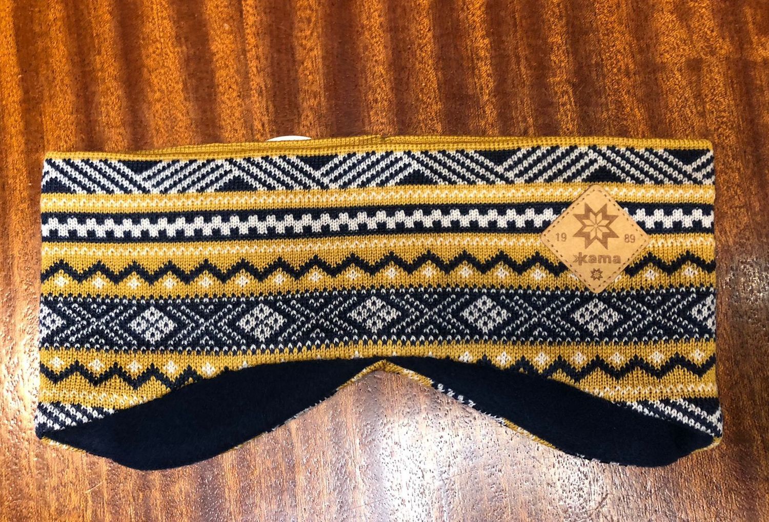 (C35) Merino Pattern Headband Kama, Colour: 102 - Yellow, Size: One, Style: Headband