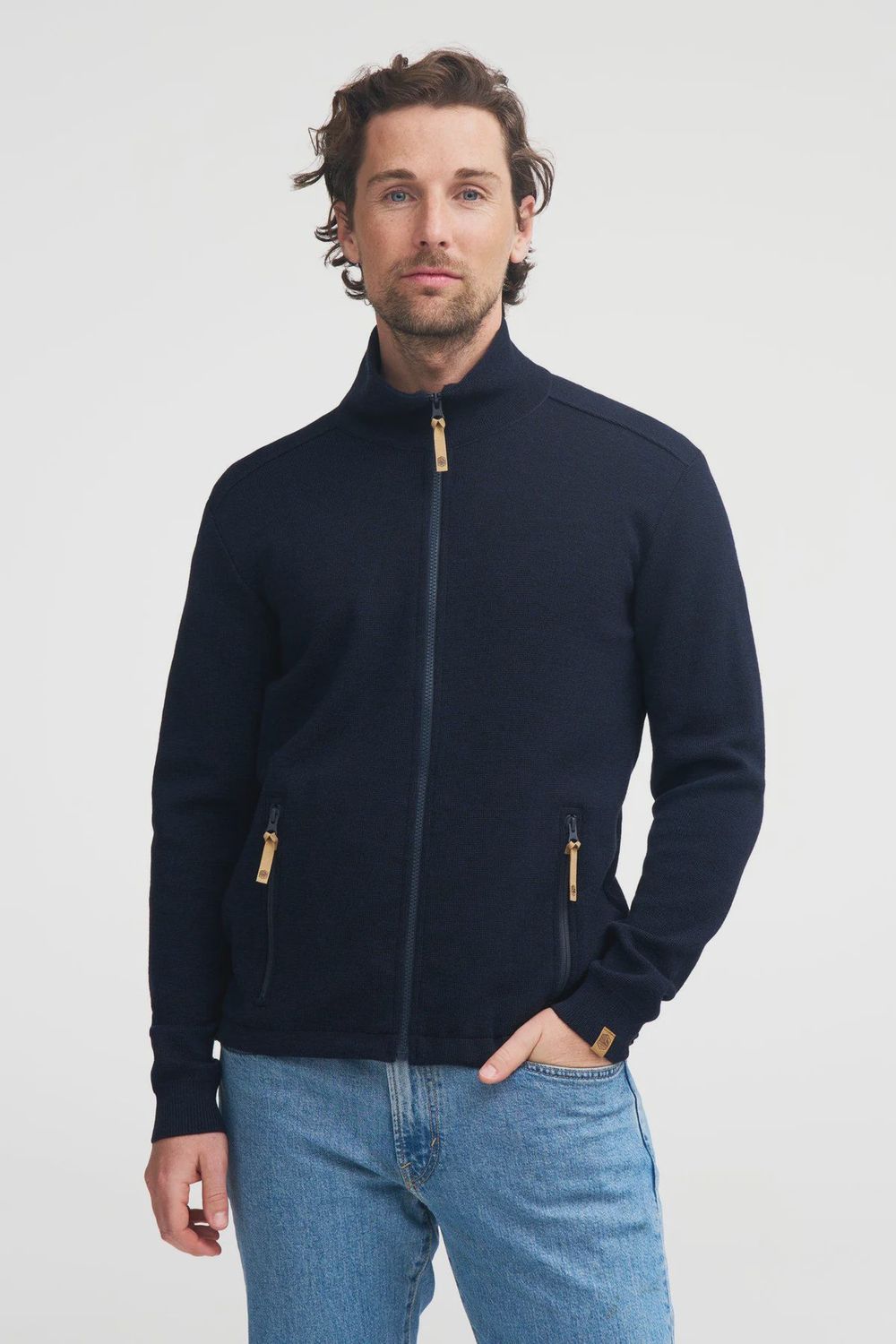 Ivanhoe - Helmer Full Zip (Mens), Colour: Navy, Size: S, Style: Full Zip