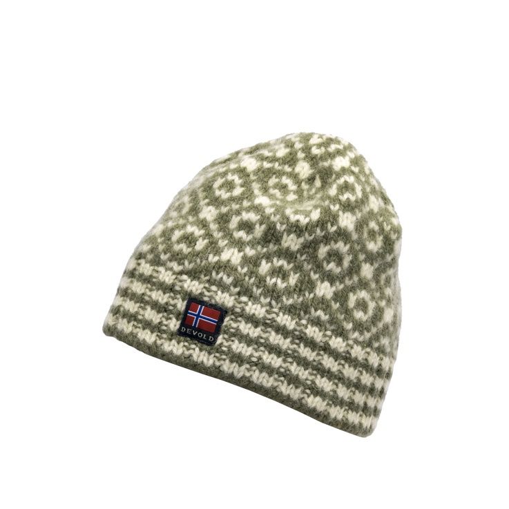 Devold - Svalbard Beanie, Colour: Olive/Off White, Size: One, Style: Hat