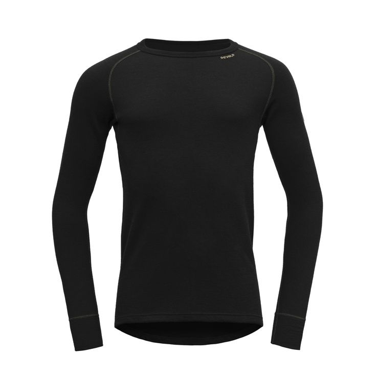 Devold - Expedition Crew Neck (Mens) - 235 g/m2, Colour: Black, Size: S, Style: Base Layer
