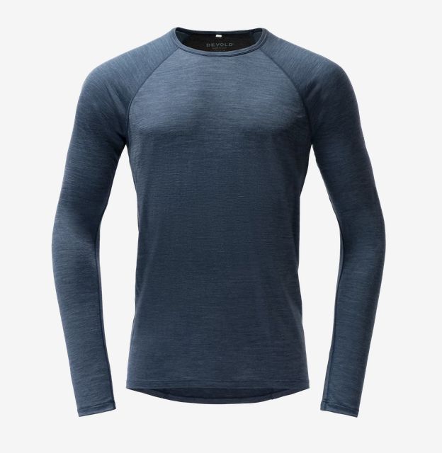 Devold - Endurance Crew Neck (Mens) 130g m/2, Colour: Night, Size: S, Style: Base Layer