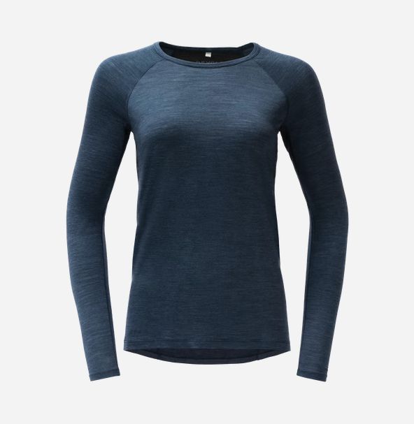 Devold - Endurance Crew Neck (Ladies) 130g m/2, Colour: Night, Size: XS, Style: Base Layer