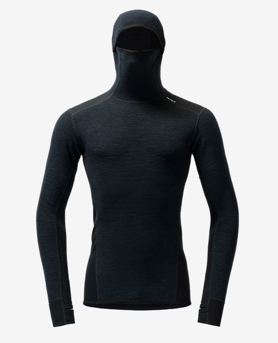 Devold - Reverso Hood (Mens) - 340 g/m2, Colour: Ink, Size: S, Style: Base Layer