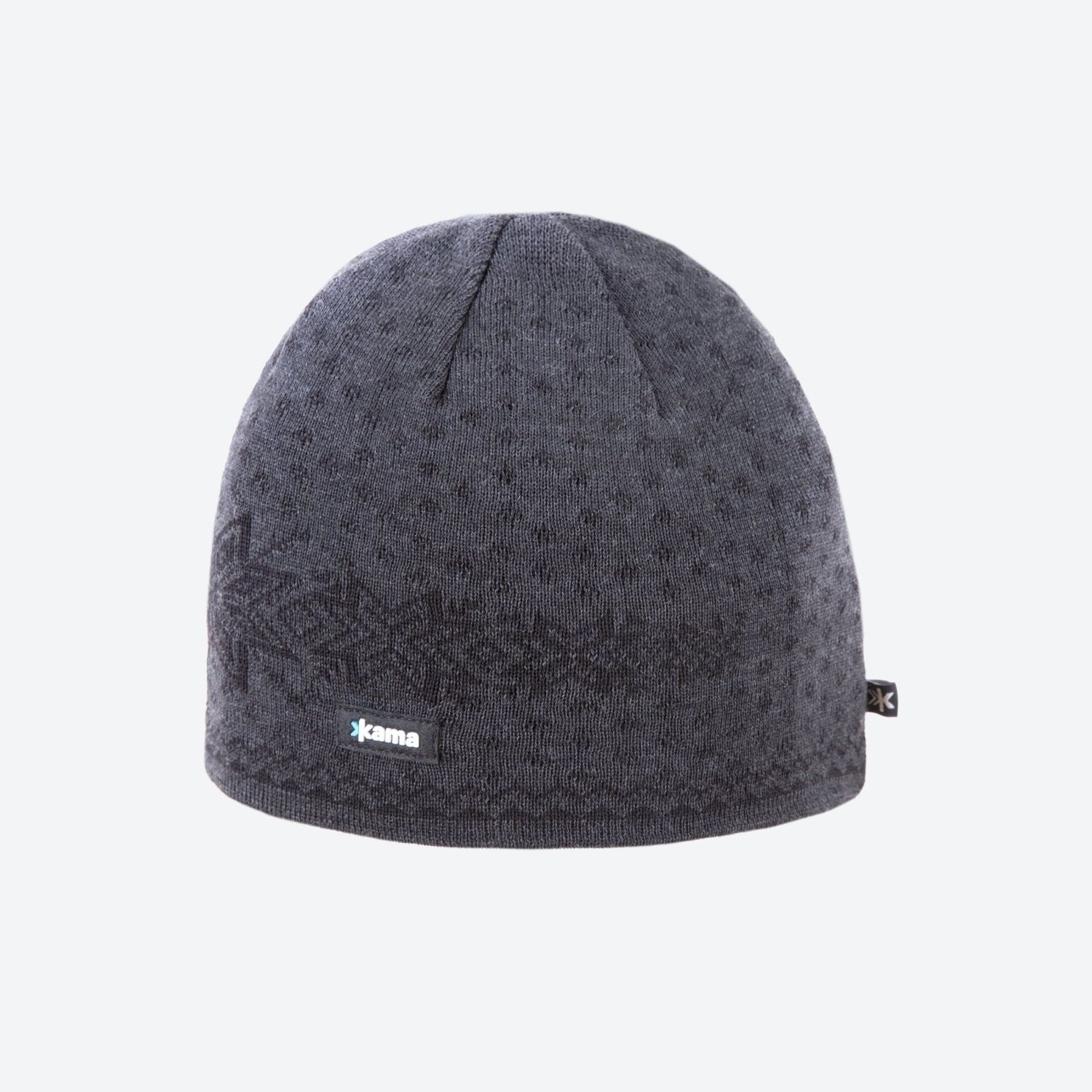 (A128) Merino Beanie Kama, Colour: 111 Graphite, Size: One, Style: Hat