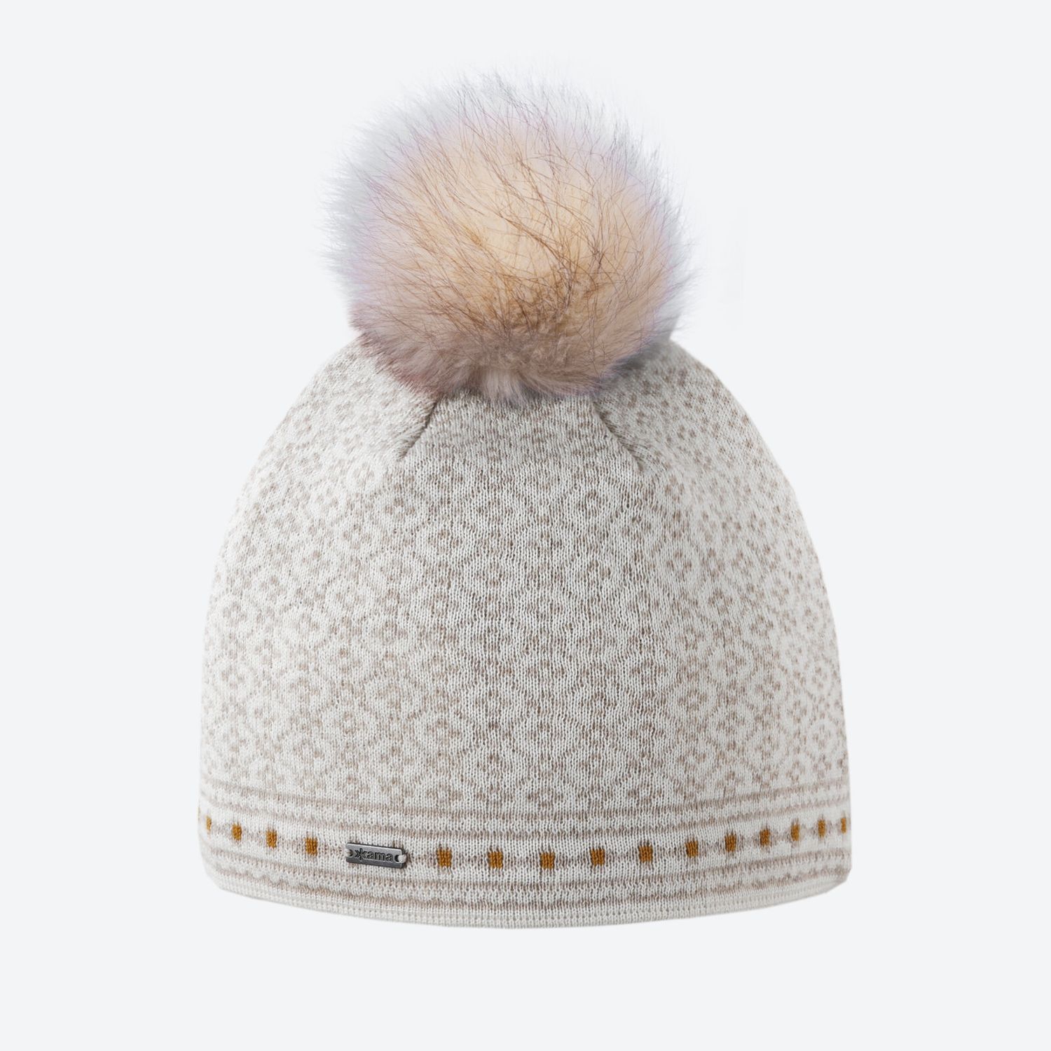 (A195) Merino Beanie Kama, Colour: 101 Off White, Size: One, Style: Hat