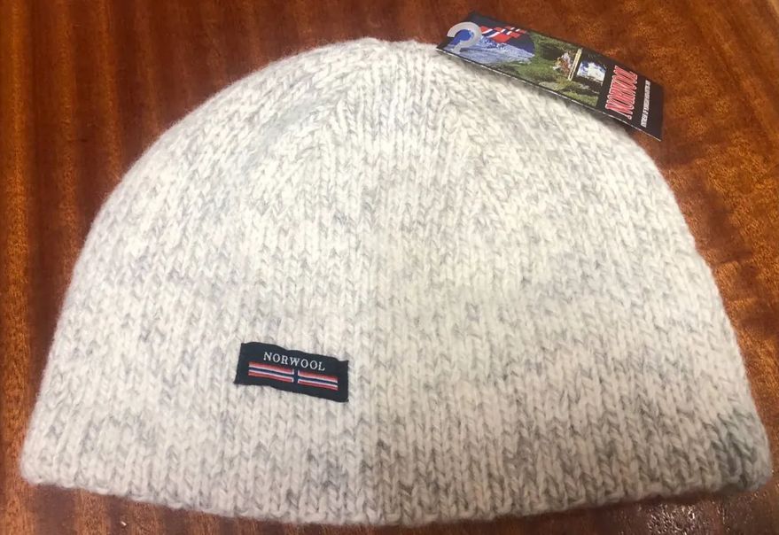 Norwool M180F - Plain Beanie (A), Colour: Natural Light Grey (01), Size: One, Style: Hat