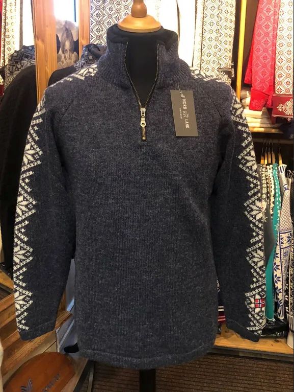Nord Land Half Zip (2501F), Colour: Slate Grey/Natural (470/01), Size: XXS, Style: Half Zip
