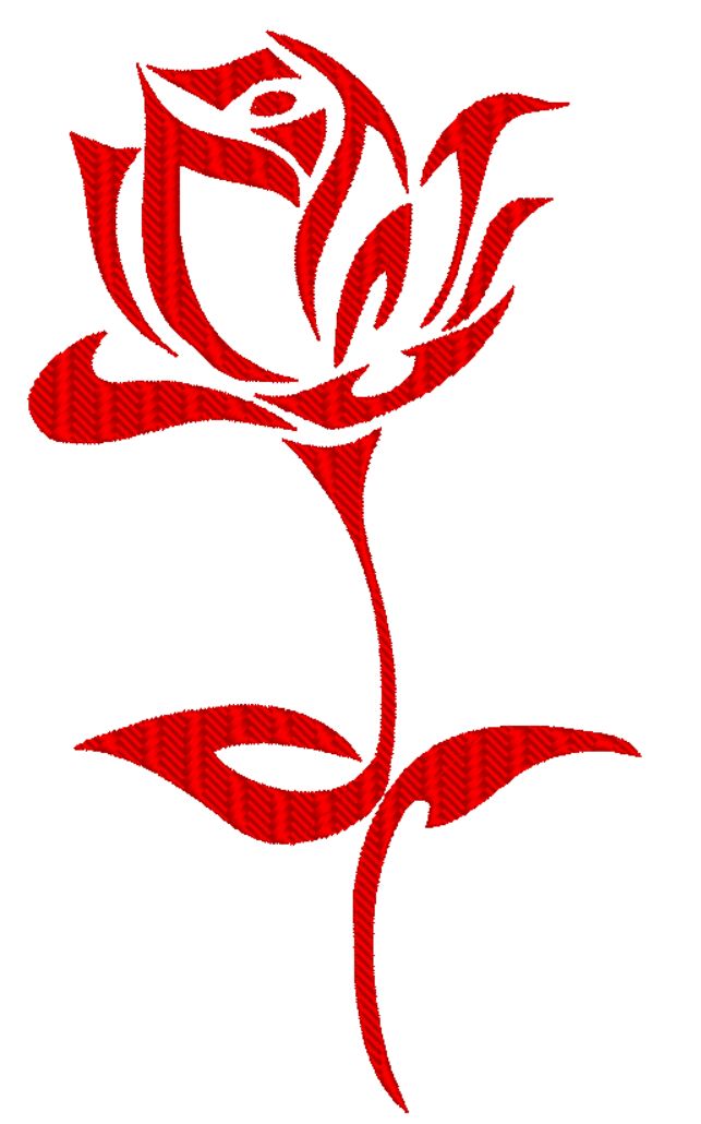 Rose , Progressive Fill Stitch