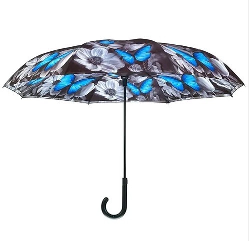 23067RC Blue Morpho RC Stick Umbrella