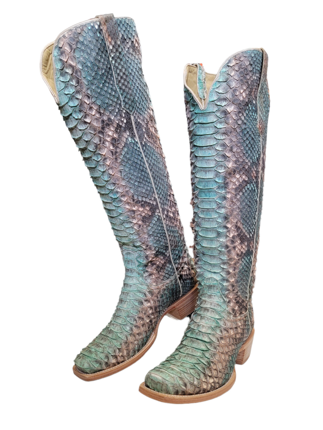 RWL7214-1 Teal/Copper Tall Python Boot