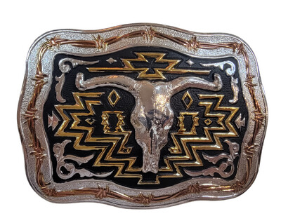 C10015 Longhorn Buckle W/Copper