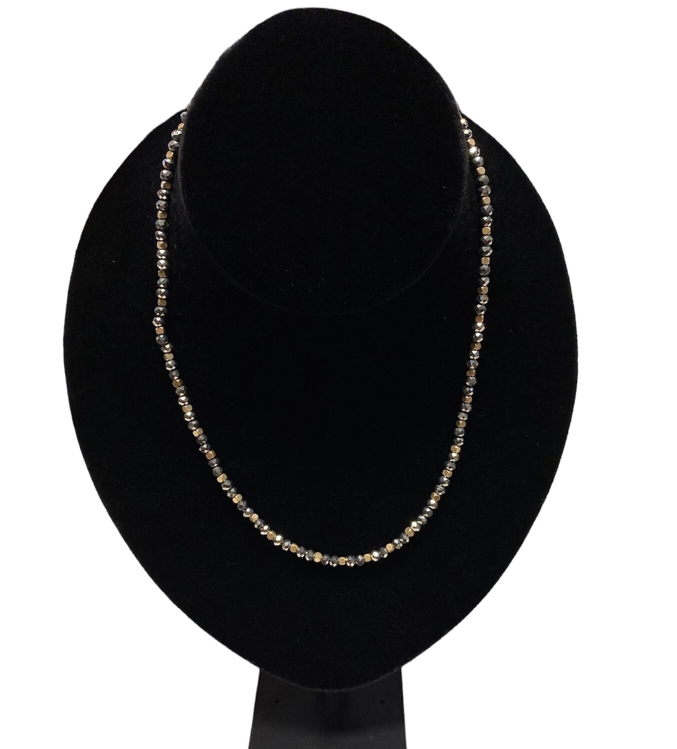 338-237 Beaded Necklace, Colour: (NG) Gold/Grey