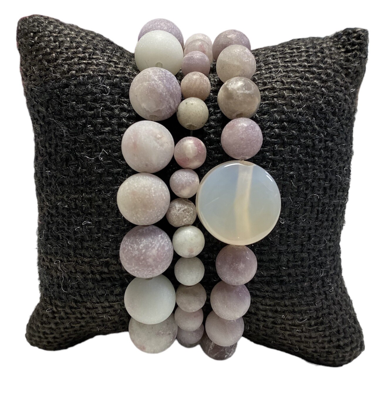 335/132B Amethyst Stone 3 Row Bracelet