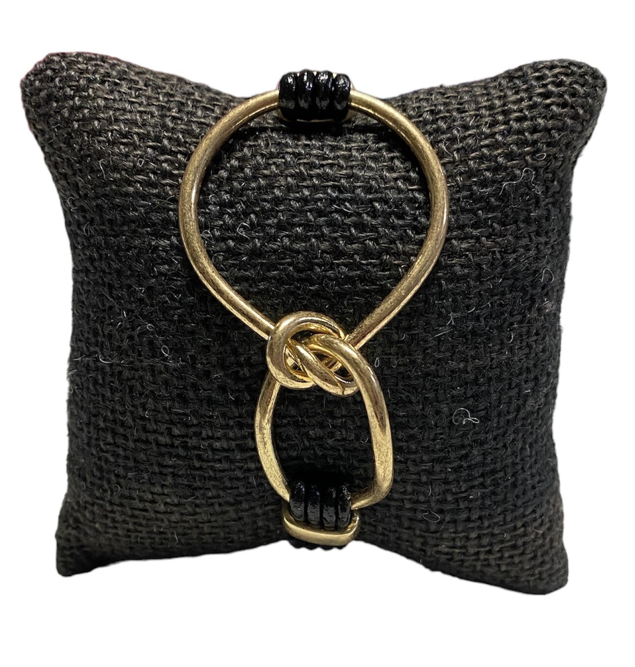 335-190BG Gold Rings +  Leather Bracelet