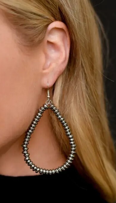 E637 Teardrop Beaded French Wir