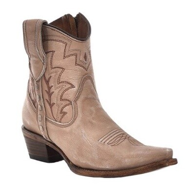 L6098 Sand Shortie Zipper Boot