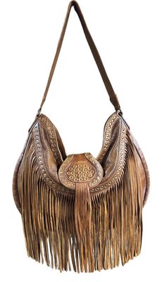 B177 Perforated Handbag With Fringe