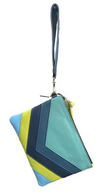 6771 Multi Color Top Zip Wristlet