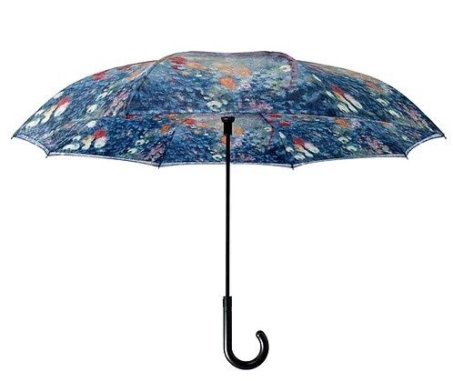 20270RC Renoir Le Jardin Rue Umbrella, Colour: Grey/Burg