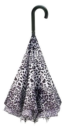 23054RC Leopard Stick Umbrella, Colour: Blk/White