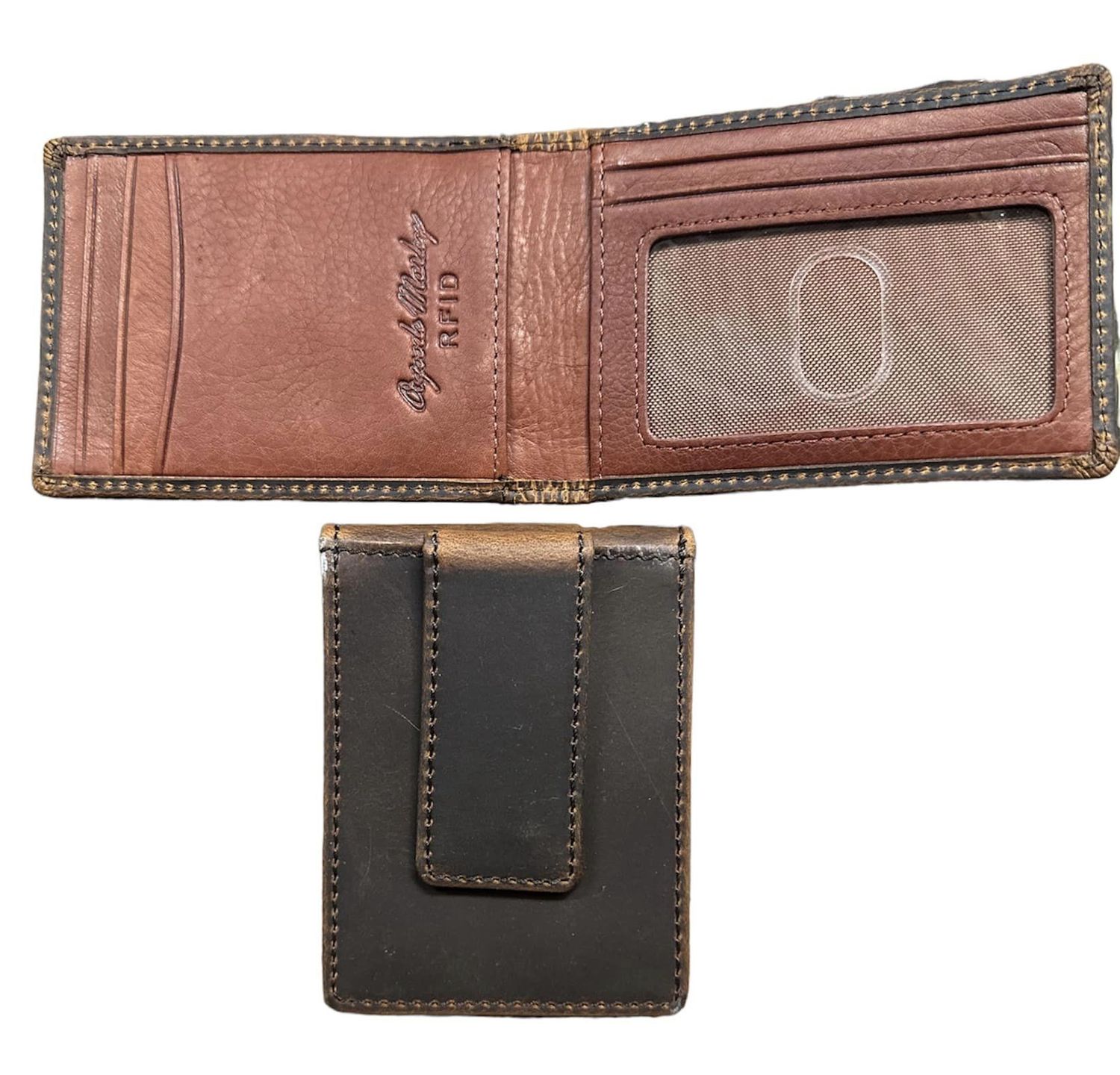1310 RFID Magnetic Money Clip W, Colour: Distressed