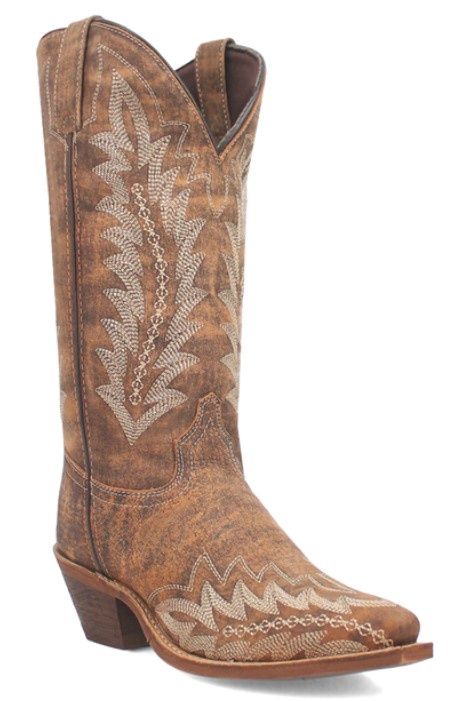 52189 Emmylee Snip Toe Boot, Colour: Tan/Cream, Size: 6M