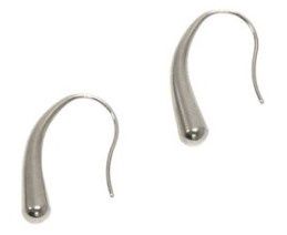 345-02E Droplet Threaded Earring, Colour: Silver