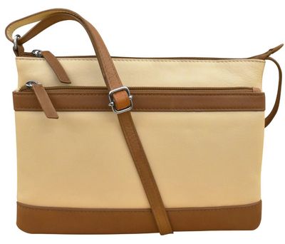 6028 Dble Zip Crossbody