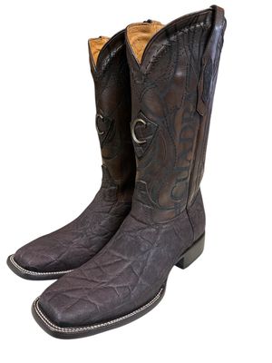 CU848 Brn Elephant Square Toe Boot