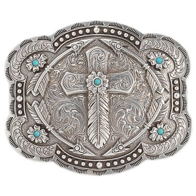 37939 Sil/Turq Cross Buckle
