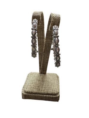 E857 Scalloped Hoop Earring