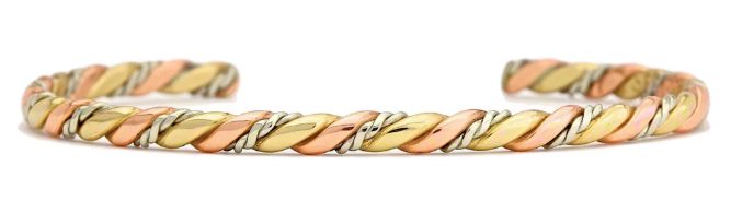 Nepalese Cord(07) Bracelet, Colour: Copper/Greman Sil/Brass, Size: Medium