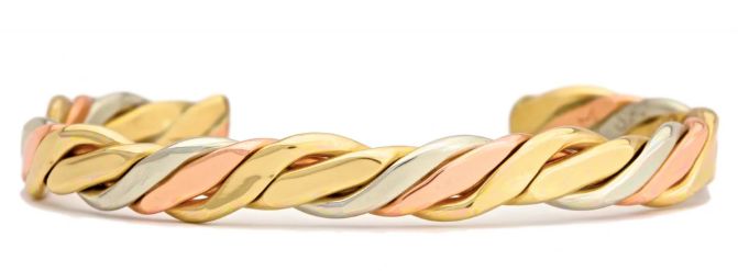 New River(42) Bracelet, Colour: Copper/German Silver/Brass, Size: Medium
