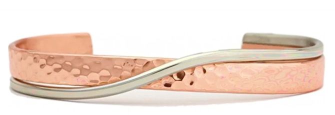 Hugging Metals(319) Bracelet, Colour: Copper/German Silver, Size: Medium