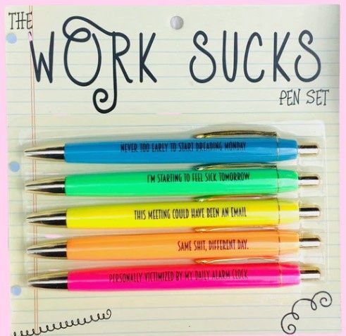 Pen-3 Work Sucks Pen Set
