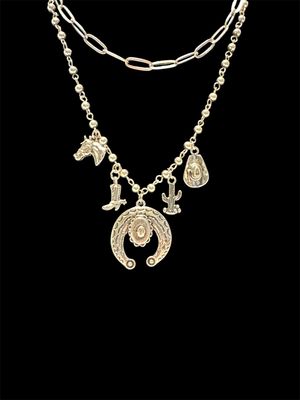N1512 Dbl Necklace W/Charm