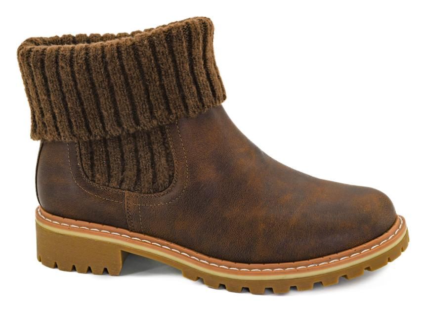 80-0301 Quiver Knit Bootie, Colour: Brown, Size: 7
