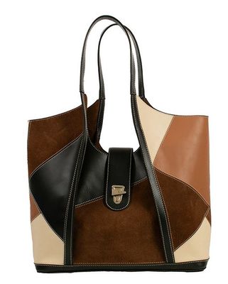 B387 Patchwork Leather Tote