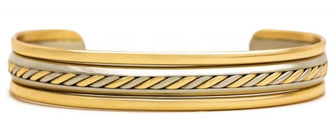 Sun &amp; Moon (487), Colour: Brass/Sil, Size: Medium