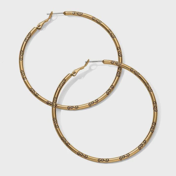 JE0040 Grande Hoop Charm Earrin