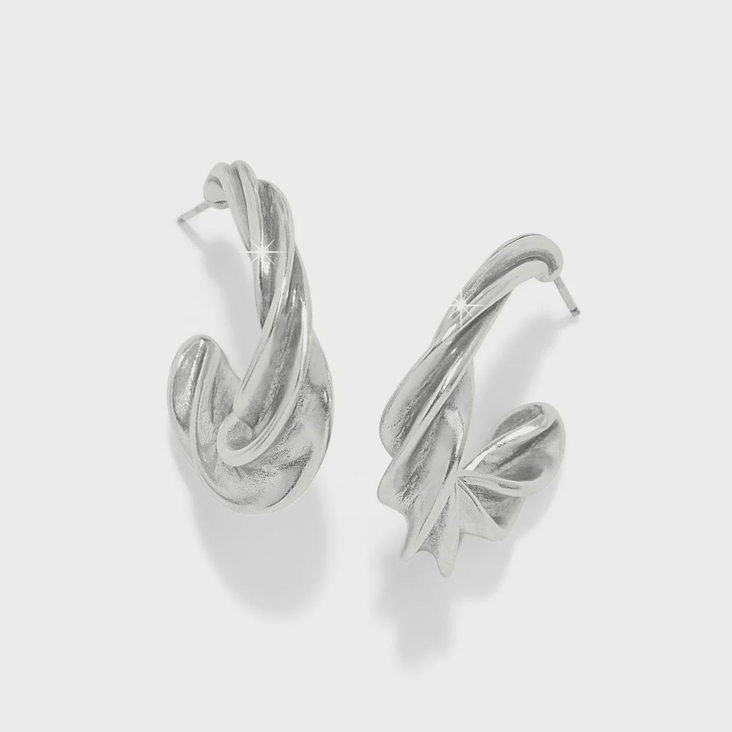 JA0160 Ferrara Antica SilverTwist Hoop Earring