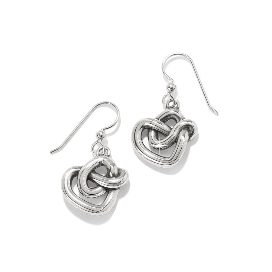 JA0004 Interlok Curve Heart French Wire Earring