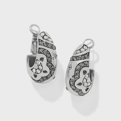 JA0200 Flora Silver Hoop Earring