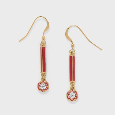 JA0159 Sydney Poppy Drop French Wire Earring